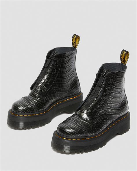 dr martens sinclair croc platform boots